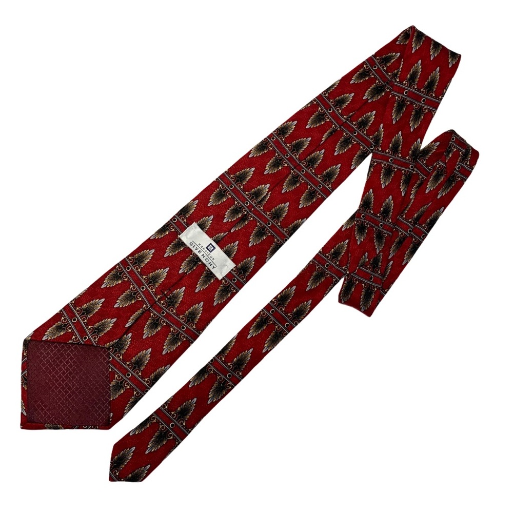 Givenchy - Silk Neck Tie - Burgundy/Gold